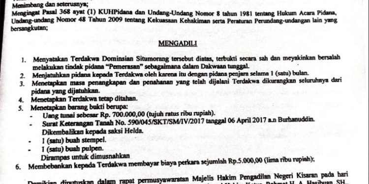 Dua Mantan Kades dan Satu Warga telah Selesai Jalani Hukuman Kurungan dengan Ikhlas