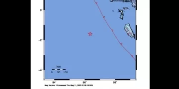 Gempa magnitudo 5,7 guncang Nias Selatan