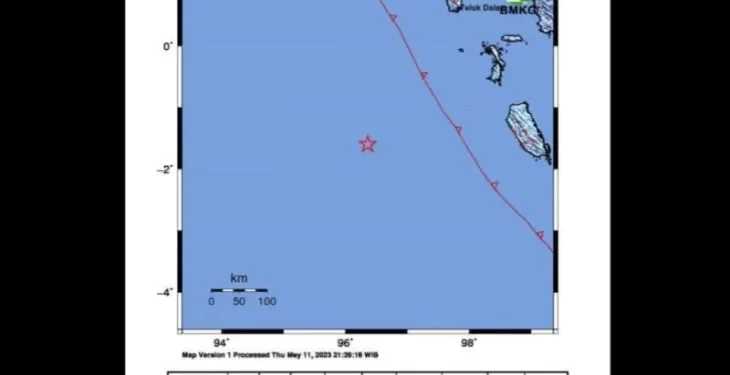Gempa magnitudo 5,7 guncang Nias Selatan