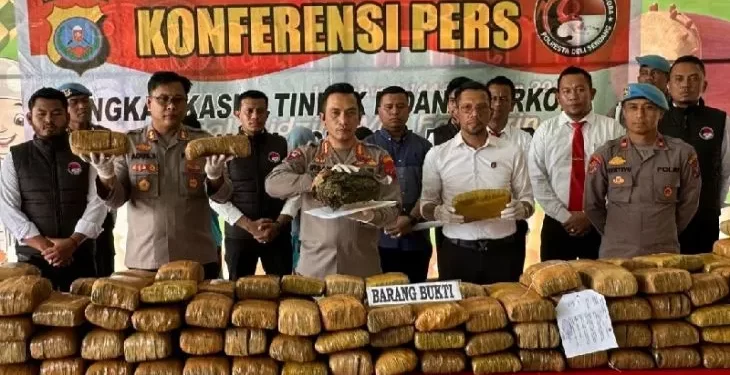Peredaraan Ganja 173 kg Jaringan Aceh Di Ungkap Polresta Deliserdang