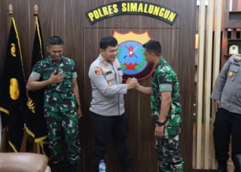 Danyonif 122/TS Datangi Kapolres Simalungun, Ini Tujuannya