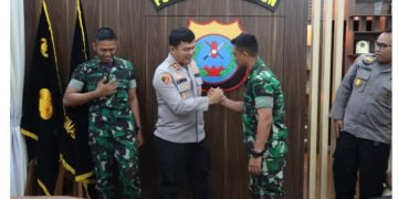 Danyonif 122/TS Datangi Kapolres Simalungun, Ini Tujuannya