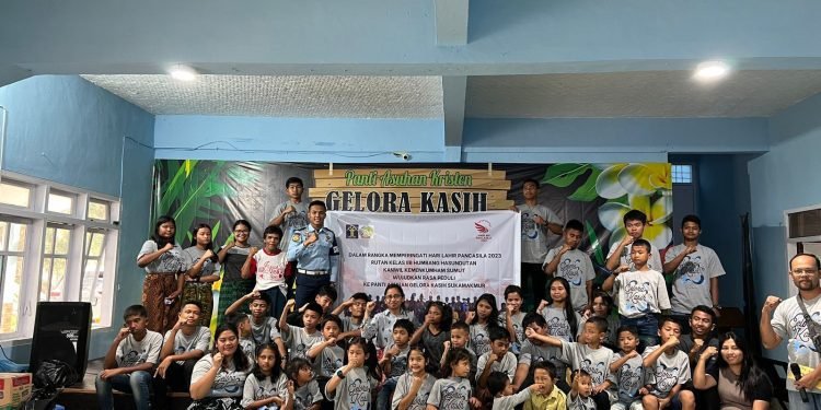 Peduli Sesama, Rutan Humbahas Berbagi Bersama Panti Asuhan Gelora Sukamakmur