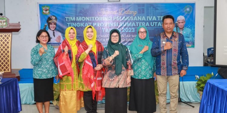 Tim Monitoring Tingkat Sumut Lakukan Penilaian TP PKK Kategori IVA Test di Siantar Marihat