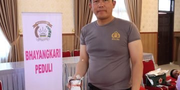 Bulan Bakti Polri Presisi, Kapolres Bersama Personel Polres Simalungun &  Bhayangkari Gelar Donor Darah