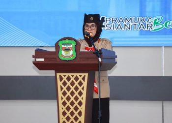 dr Susanti Selaku Ketua Mapicab Lantik Erizal Ginting sebagai Ketua Kwarcab Gerakan Pramuka Pematang Siantar