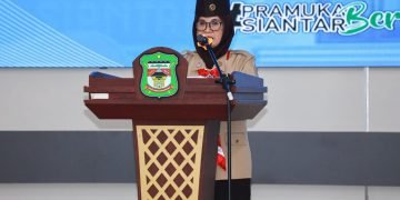 dr Susanti Selaku Ketua Mapicab Lantik Erizal Ginting sebagai Ketua Kwarcab Gerakan Pramuka Pematang Siantar