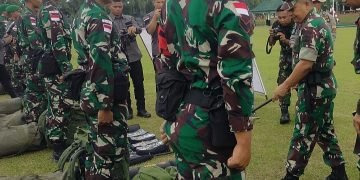 Pangdam I/BB Chek Kesiapan Satgas Pamtas Statis RI-PNG Yonif 122/TS