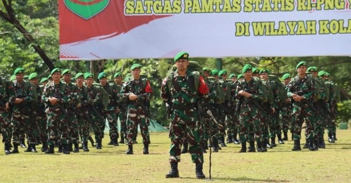 Dalam Penugasan, 450 Personil 122/TS Ditempatkan Di Pos Perbatasan Sektor Utara RI-PNG