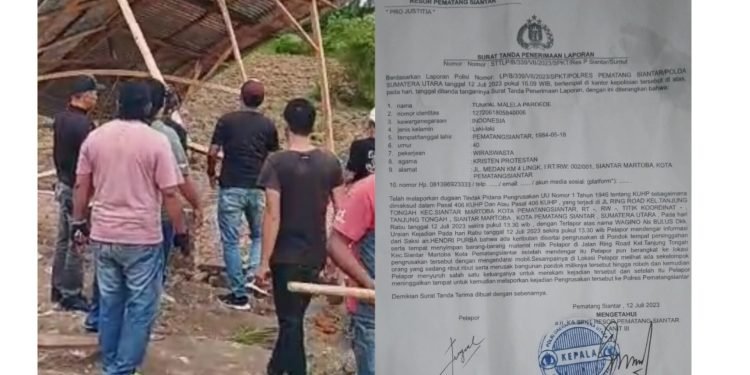Puluhan Preman Rusak Bangunan Milik Tumpal Pardede