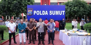 Polda Sumut Amankan 5 Perampok Spesialis ATM Bank antar Provins