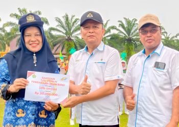 Peringati Hari Kemerdekaan RI Ke – 78, PTPN IV Unit Kebun Marjandi Salurkan Bantuan Drumb Band