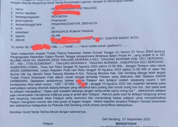 Andri Darmawan Dilaporkan Karena Aniaya Istri