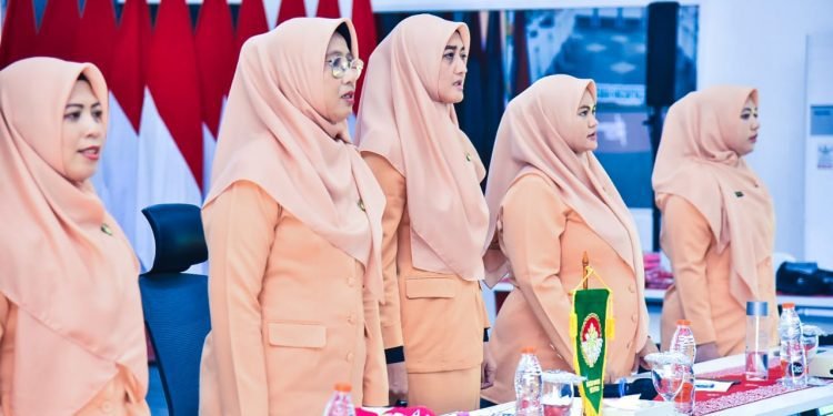 Gelar Pertemuan Rutin DWP Batu Bara, Ny. Maya Evaluasi E – Reporting