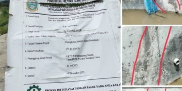 Proyek PUTR Provinsi Sumatera Utara Di Simalungun Nyaris Tumbang