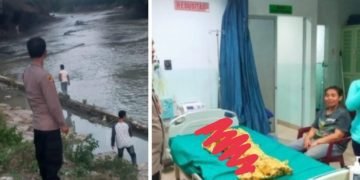 Polsek Bangun Evakuasi Bocah 5 Tahun Hanyut Di Sungai Bah Bolon, Kondisinya Kritis.
