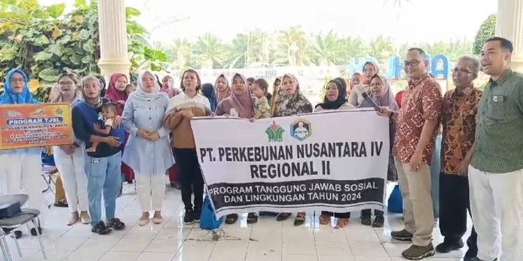 Peduli Pencegahan Stunting, PTPN IV Unit Adolina Berikan Pangan Bergiji bagi warga Sekitar
