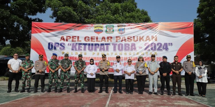 Wali Kota dr Susanti Hadiri Apel Pasukan Operasi Ketupat Toba dalam Rangka Pengamanan Idul Fitri 1445 H