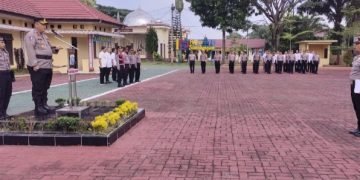 Kapolres Simalungun Pimpin Upacara Pelepasan Purnabakti Personil Polres Simalungun