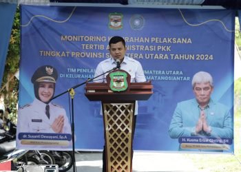 Tim Penilai TP PKK Provsu Monitoring Pelaksanaan Tertib Administrasi di Kantor Lurah Bukit Sofa