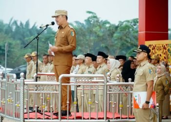 Pimpin Apel Perdana, Pj. Heri Sampaikan ASN Melayani Masyarakat Sepenuh Hati