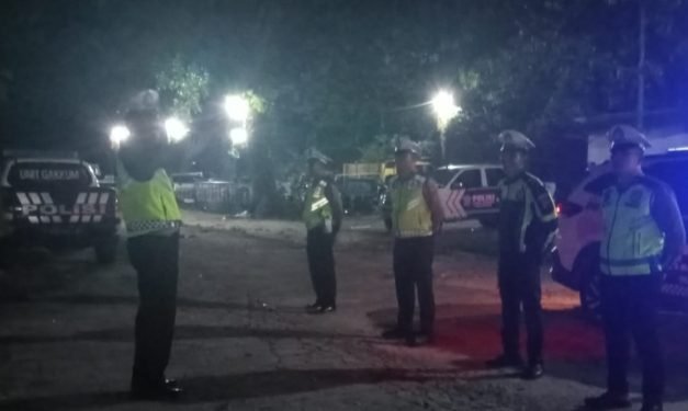 Antisipasi Geng Motor dan Kejahatan Jalanan, Sat Lantas Polres Simalungun Gelar Blue Light Patrol