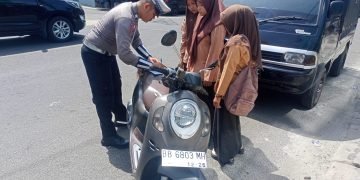 Sat Lantas Polres Sibolga Menindak 18 Pengendara Terjaring Razia  Operasi Patuh Toba 2024