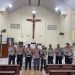 Sambangi Gereja Katholik Ketapang Sibolga, Polres Sibolga Berikan Pesan Kamtibmas