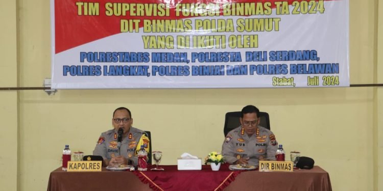 Polres Langkat Terima Supervisi dan Asistensi Dari Direktorat Binmas Polda Sumut di Aula Baradaksa Polres Langkat