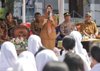 Wali Kota hadiri acara Sosialisasi, Simulasi, dan Edukasi Pencegahan Kebakaran, di sekolah