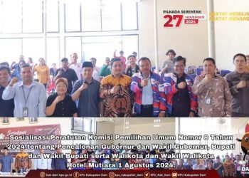 KPU Kab.Dairi berharap Sosialisasi PKPU Nomor 8 Tahun 2024 ini dapat menjadi acuan Pencalonan Gubernur, Bupati, Wali Kota serta Wakilnya