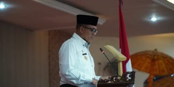 Pj. Bupati Langkat Faisal Hasrimy hadiri Paripurna Pengesahan Perda Bangunan Gedung dan RPJPD 2025 – 2045