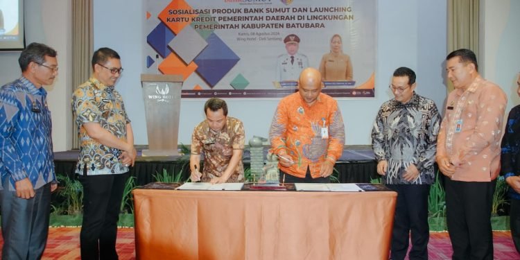 Pj. Bupati Heri Hadiri Launching dan Penandatanganan MoU Kartu Kredit Pemerintah Daerah