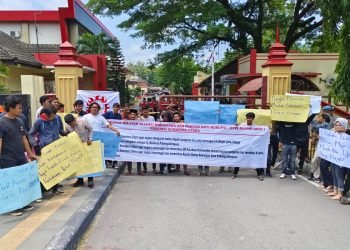 DPW ALAMP AKSI Sumut Kembali Unras di Mapolda Sumut, Tuntut Poldasu Usut Tuntas Pungli di Padang Sidempuan