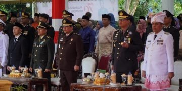 Pj. Bupati Langkat Faisal Hasrimy Hadiri Aubade bersama ribuan Masyarakat Momentum Khidmat Akhiri Peringatan HUT ke – 79 RI