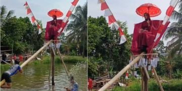 Jadi Rebutan Para Peserta, Sosok Janda Muda yang Jadi Hadiah Perlombaan Panjat Pinang