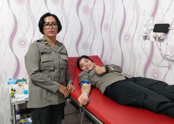 Sambut HUT ke-76, Polwan Polres Langkat Donor Darah
