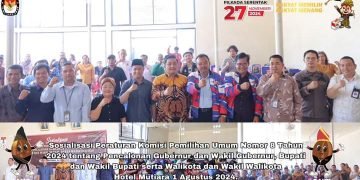 KPU Kabupaten Dairi melaksanakan Sosialisasi Peraturan Komisi Pemilihan Umum Nomor 8 Tahun 2024