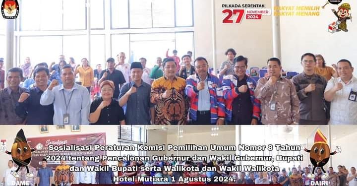 KPU Kabupaten Dairi melaksanakan Sosialisasi Peraturan Komisi Pemilihan Umum Nomor 8 Tahun 2024