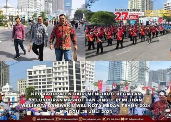 KPU Kabupaten Dairi Mengikuti Kegiatan Peluncuran Maskot Dan Jingle Pemilihan Walkot Medan 2024