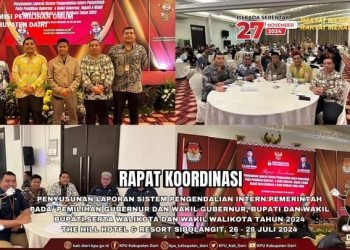 KPU Kabupaten Dairi Mengikuti Kegiatan Rakor Penyusunan Laporan