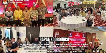 KPU Kabupaten Dairi Mengikuti Kegiatan Rakor Penyusunan Laporan