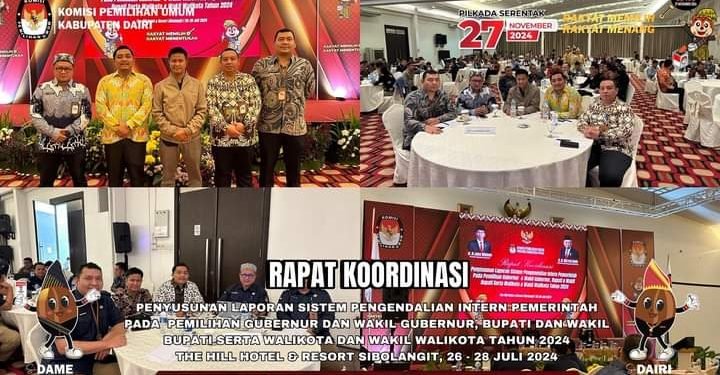 KPU Kabupaten Dairi Mengikuti Kegiatan Rakor Penyusunan Laporan