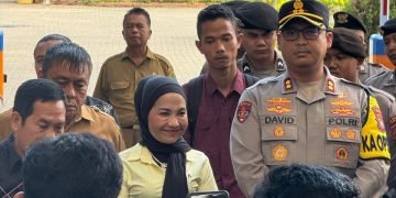 Kapolres Langkat Memimpin Langsung Pengamanan Aksi UNRAS Mahasiswa