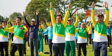 Ikuti Senam Kerukunan, Bupati Simalungun : Kabupaten Simalungun Bertekad Wujudkan Moderasi Beragama