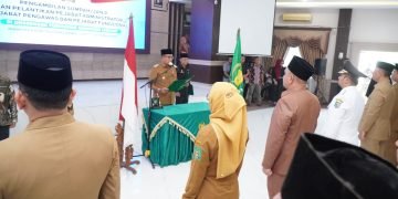 Pj. Bupati Langkat Faisal Hasrimy Lantik Pejabat Administrator dan Pengawas : Tekankan Loyalitas dan Integritas