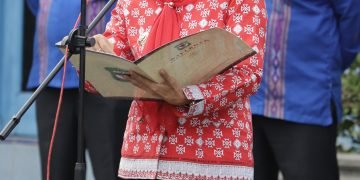 WaliKota Pematangsiantar memimpin apel gabungan yang digelar di halaman Kantor Perumda Tirta Uli 