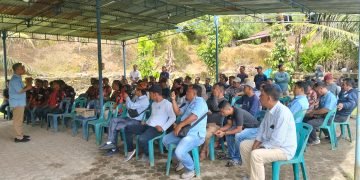 Benni Gusman Sinaga Disambut Hangat masyarakat di Huta Silandoyong, Nagori Silau Panribuan