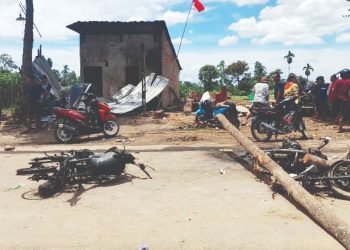 Mencekam! Geng Motor Bersenpi Serang Warga Selambo Percut Seituan