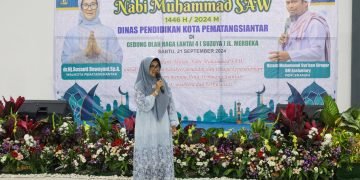 Wali Kota Pematangsiantar Bersama Dinas Pendidikan dan Guru-guru Menghadiri Peringatan Maulid Nabi Muhammad SAW 1446 H/2024 M  
